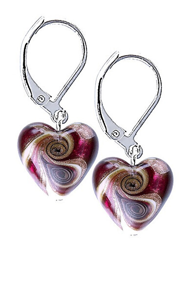 Wunderschöne Ohrringe Raspberry Kiss aus Lampglas-Perlen ELH33