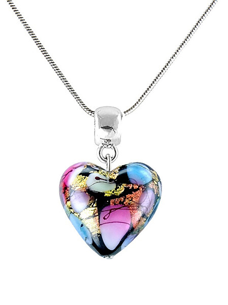 Nepřehlédnutelný náhrdelník Crazy Love s 24karátovým zlatem v perle Lampglas NLH21
