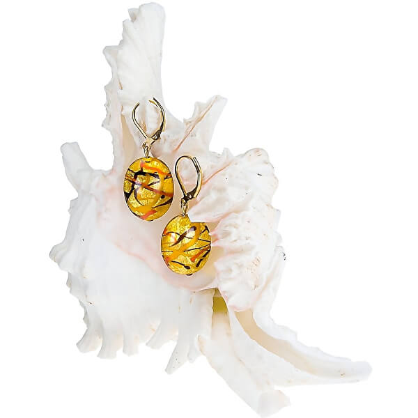 Originali orecchini Sunny Meadow realizzati con perle Lampglas con oro 24 carati EP16