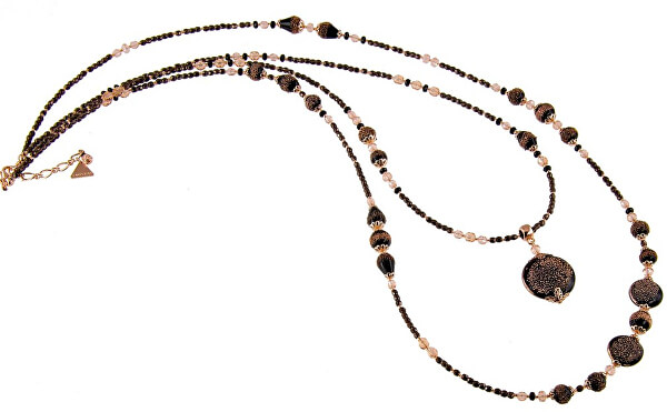 Beeindruckende Halskette Be Original mit Lampglas NDP1 Perlen