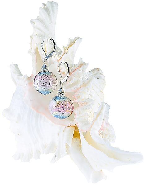 Charmante Ohrringe Pastell mit reinem Silber in Perlen Lampglas ERO8