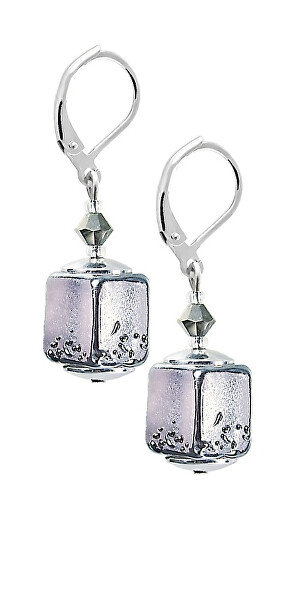 Romantické náušnice Delicate Pink z perel Lampglas ECU40