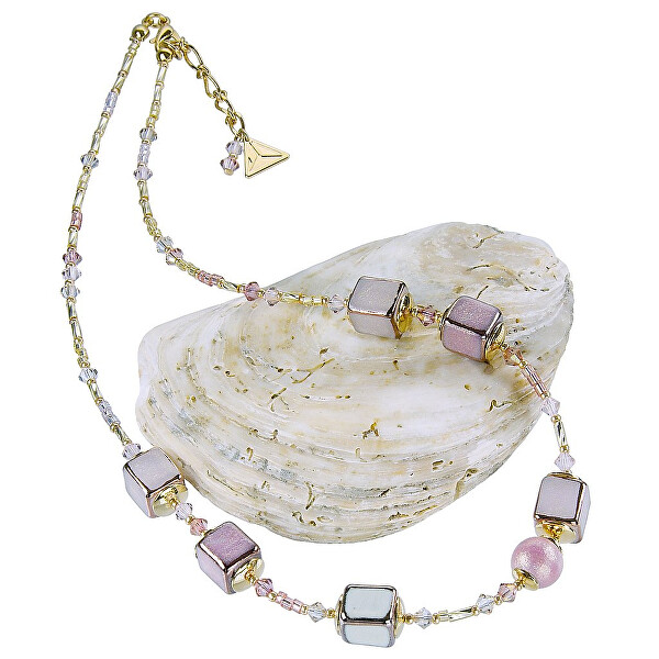 Romantický náhrdelník Cutie Smile z perel Lampglas NCU35