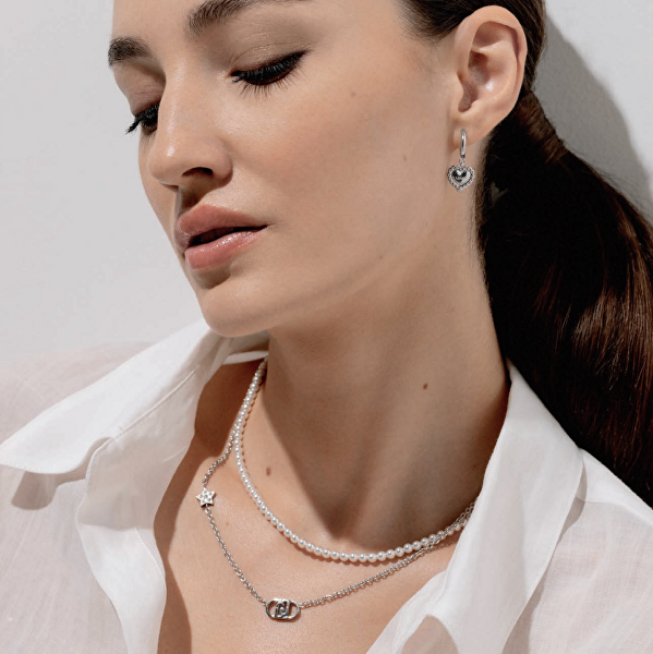 Dvojitý perlový náhrdelník pro ženy Stones LJ3164