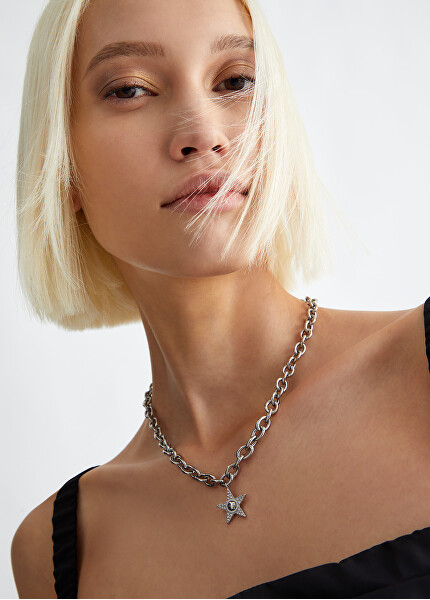 Krásny oceľový náhrdelník s hviezdičkou Fashion LJ2071