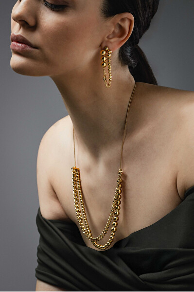 Moderní nastavitelný náhrdelník z oceli LJ3047