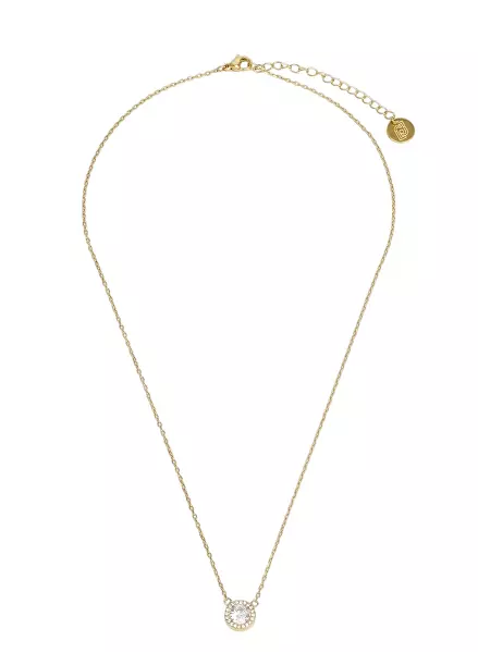 Okouzlující pozlacený náhrdelník se zirkony Essential LJ2505