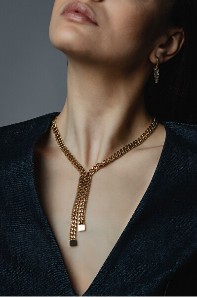 Výrazný pozlacený náhrdelník pro ženy LJ2989