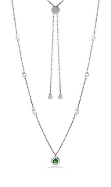 Elegantní ocelový náhrdelník s kubickými zirkony Essential LJ2271