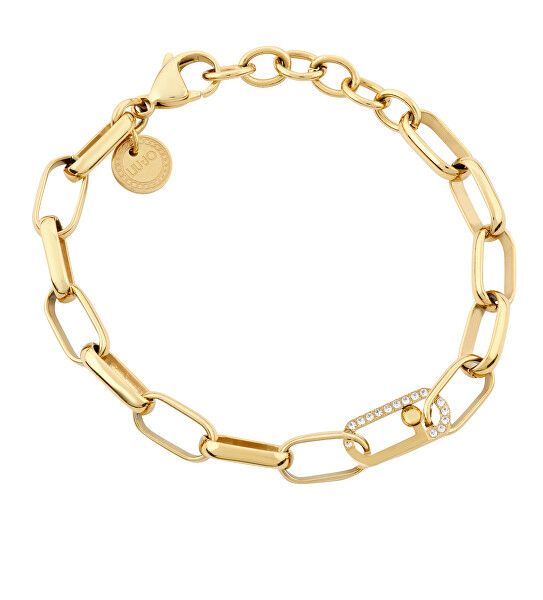 Elegante bracciale placcato oro con cristalli Identity LJ1799