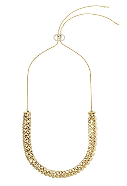 Pozlacený nastavitelný náhrdelník z oceli LJ3049