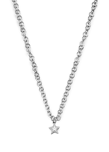 Módny oceľový náhrdelník s hviezdou Essential LJ2193