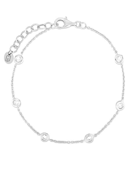 Nadčasový ocelový náramek se zirkony Essential LJ2470