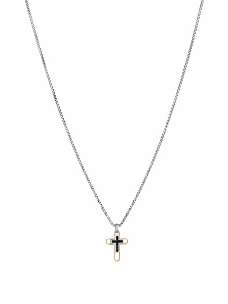 Nadčasový pánský náhrdelník Křížek MLJ333