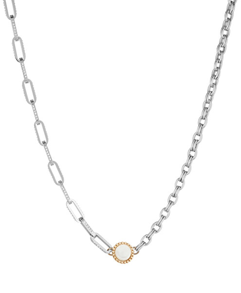 Nápaditý oceľový náhrdelník Brilliant LJ1754