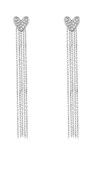 Imperdibili orecchini a catena con cuori Symbols LJ1842