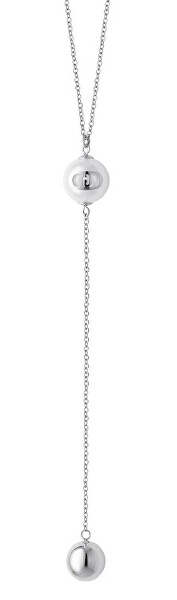 Ocelový náhrdelník se syntetickou perlou LJ3008