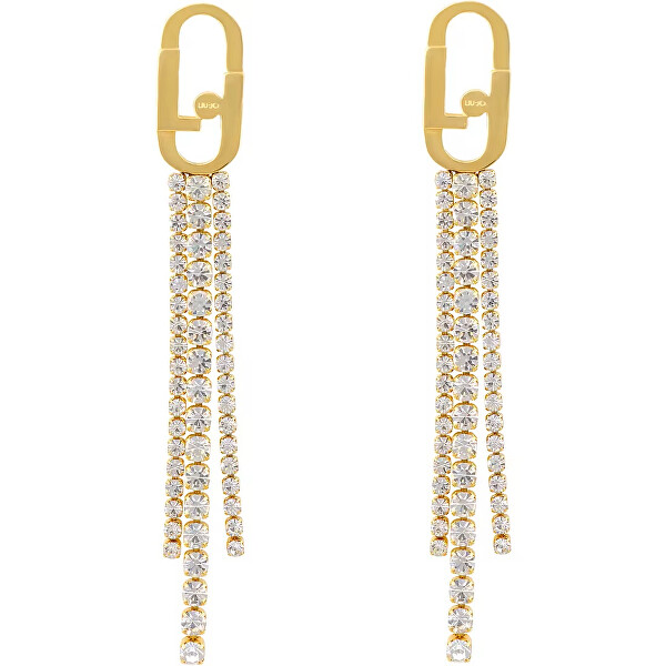 Incantevoli orecchini in acciaio placcato in oro con cristalli Sparkly  LJ1972