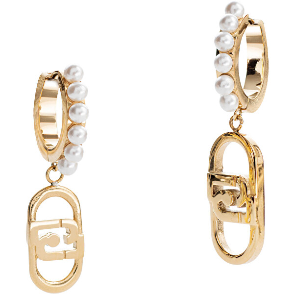 Originelle vergoldete Ohrringe mit Perlen Fashion LJ1992