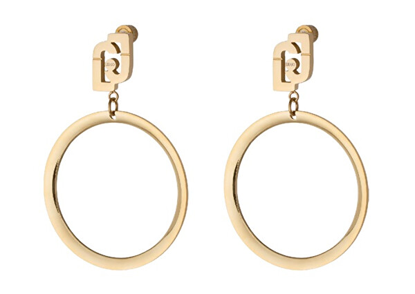 Dlouhé pozlacené náušnice z oceli LJ3059