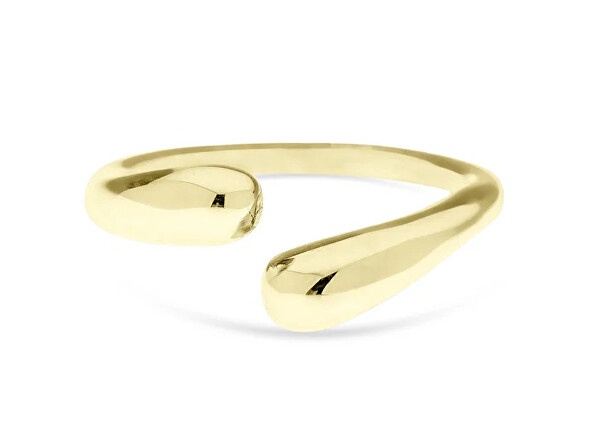 Pozlacený otevřený prsten z oceli LJ2387M