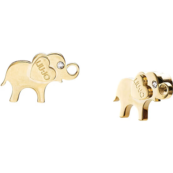 Bellissimi orecchini placcati in oro Elefanti Teen LJ1899