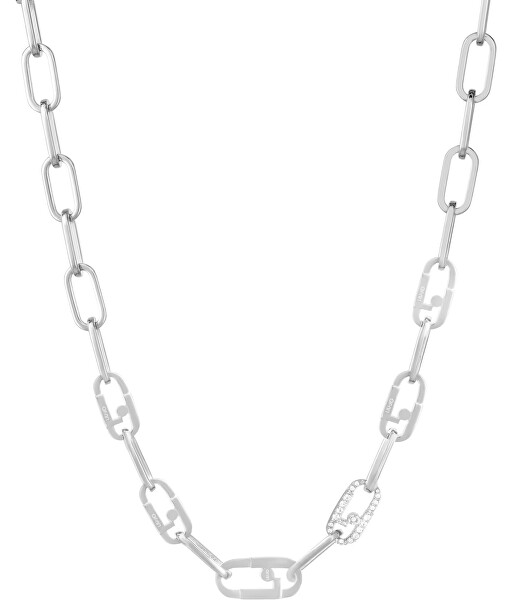 Pôvabný oceľový náhrdelník s kryštálmi Identity LJ1959