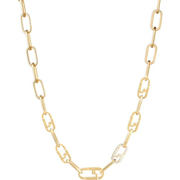 Charmante vergoldete Halskette mit Kristallen Identity LJ1963