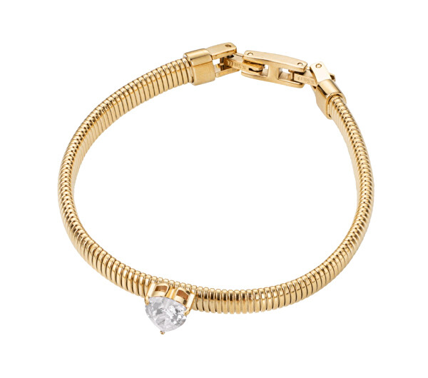 Bracciale romantico placcato oro con cristallo LJ2240