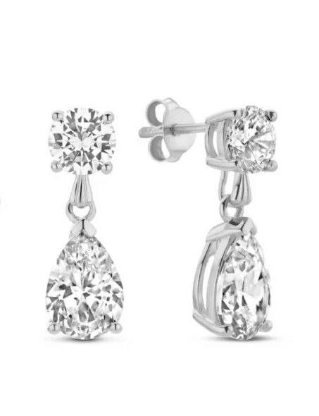 Slušivé ocelové náušnice se zirkony LJ2588