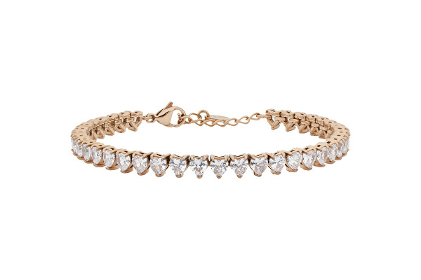 Srdcový tenisový náramek s krystaly Stones LJ3225