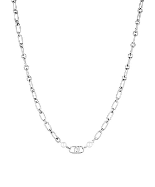 Štýlový oceľový náhrdelník s logom Icona LJ1731