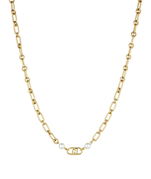 Elegante collana placcata in oro con logo Icona LJ1734