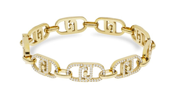 Bracciale di design placcato in oro con cristalli Fashion LJ2625