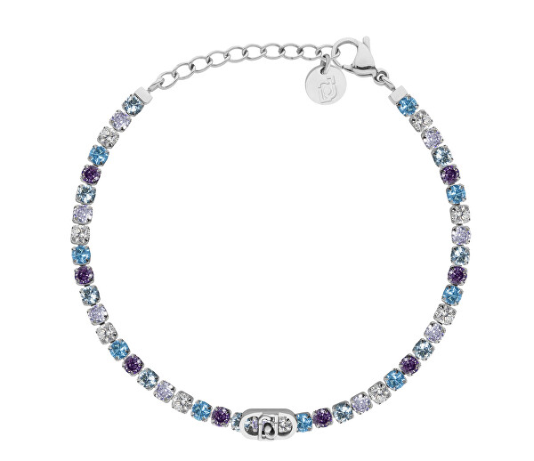 Tenisový ocelový náramek s krystaly Stones LJ3216