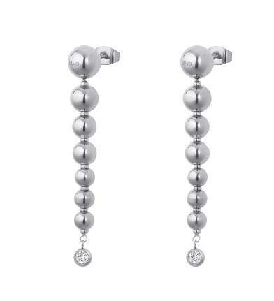 Visací kuličkové náušnice z oceli LJ2987