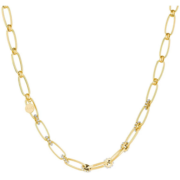 Výrazný pozlátený náhrdelník pre ženy LJ1838