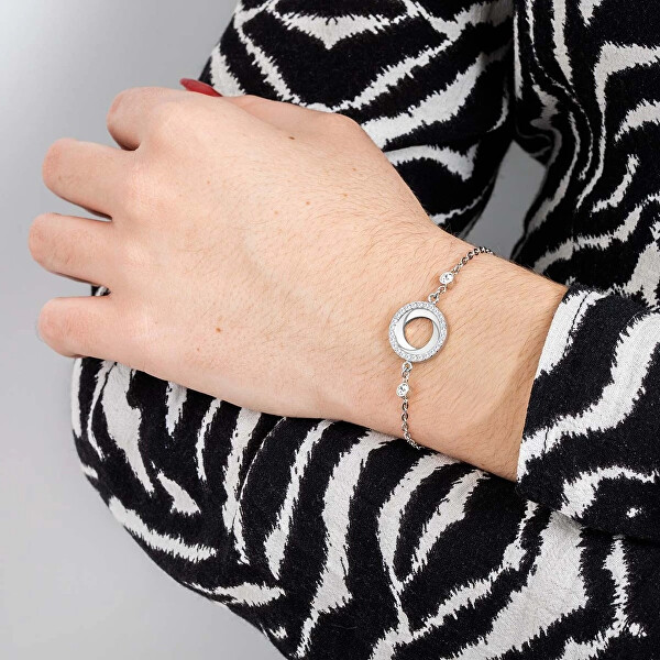 Ocelový náramek se třpytivým přívěskem Woman Basic LS2176-2/1
