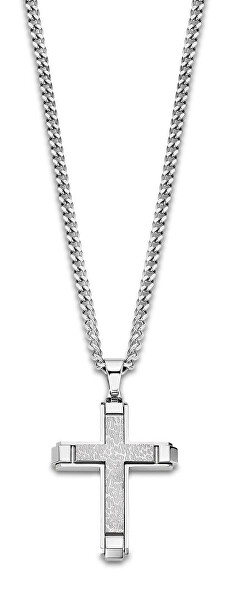 Stylový náhrdelník s křížkem Men in Black LS2256-1/1