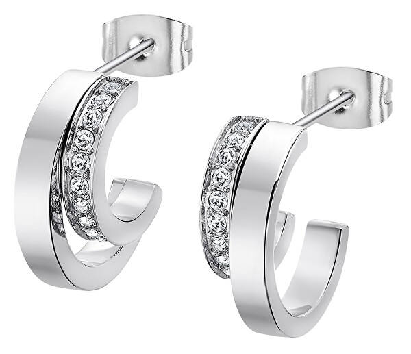 Třpytivé půlkruhové náušnice Urban Woman LS2322-4/1