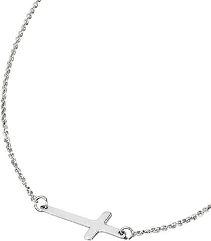 Designový stříbrný náhrdelník s křížkem pro ženy LP1223-1/2