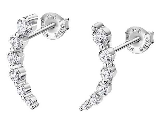 Elegantní stříbrné náušnice se zirkony Earparty LP3389-4/1