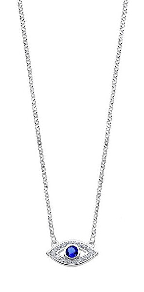 Hravý stříbrný náhrdelník se zirkony Mystic LP1971-1/1