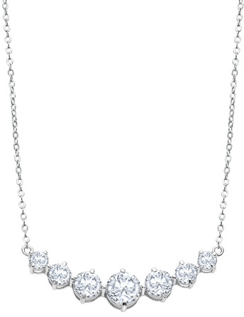 Luxusní stříbrný náhrdelník s čirými krystaly Swarovski LP2013-1/1