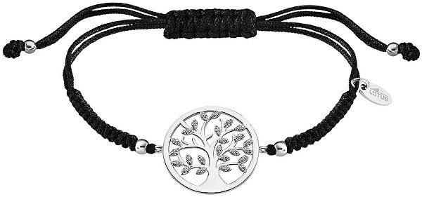 Modernes Kabbala-Armband mit silbernem Anhänger Tree of Life LP1892-2 / 2