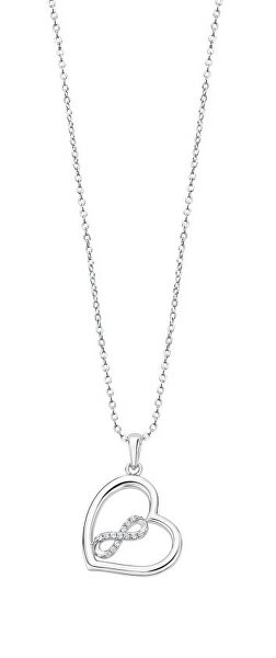 Něžný stříbrný náhrdelník se srdíčkem LP3309-1/1