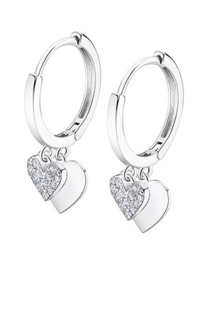 Gyönyörű ezüst karika fülbevaló medálokkal Trendy LP3274-4/1