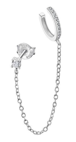 Stříbrná dvojitá single náušnice Earparty LP3333-9/1