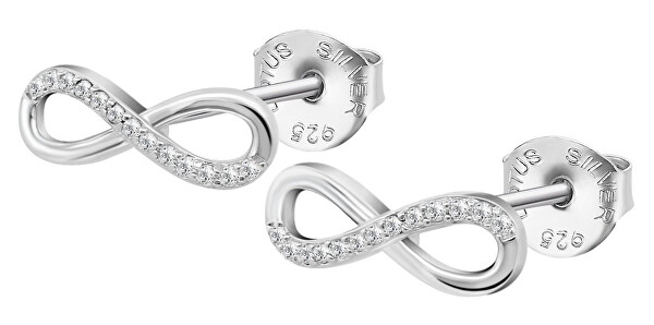 Stříbrné náušnice se zirkony Nekonečno LP1872-4/3