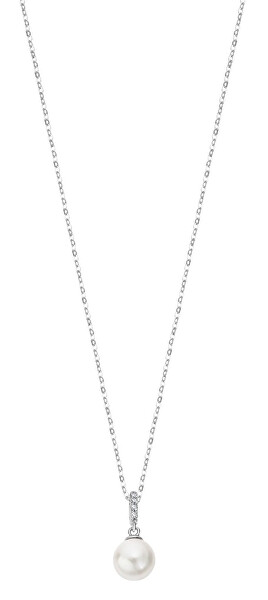 Stříbrný náhrdelník s kultivovanou perlou Pearls LP3478-1/1
